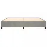 világosszürke bársony ágykeret matrac nélkül 200 x 200 cm