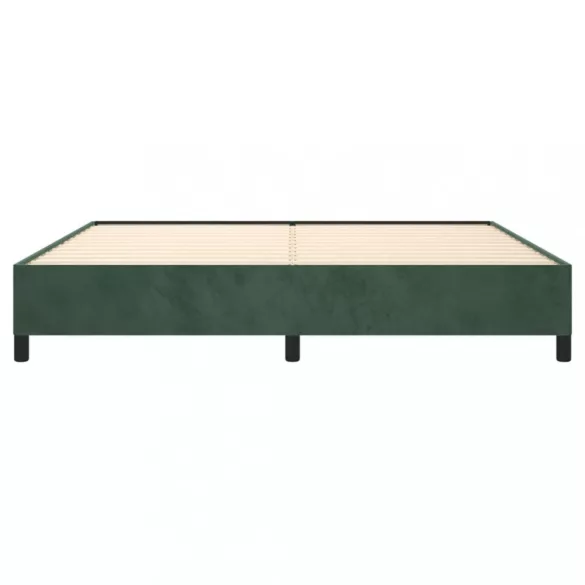 sötétzöld bársony ágykeret matrac nélkül 200x200 cm