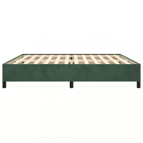 sötétzöld bársony ágykeret matrac nélkül 200x200 cm
