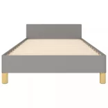 világosszürke szövet ágykeret matrac nélkül 90x200 cm