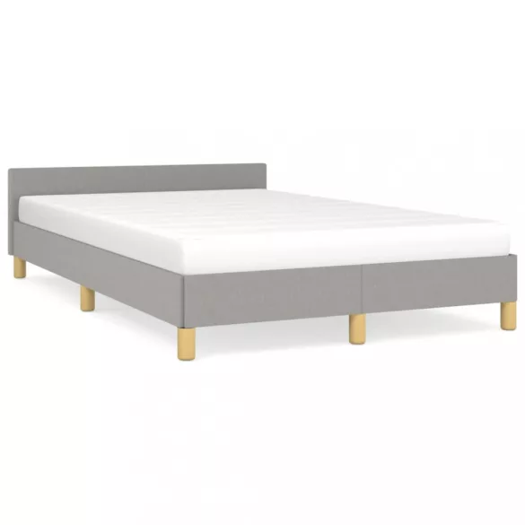 világosszürke szövet ágykeret matrac nélkül 120x200 cm