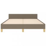 tópszínű szövet ágykeret matrac nélkül 140 x 200 cm