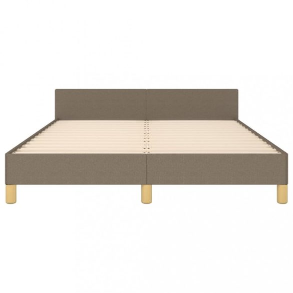 tópszínű szövet ágykeret matrac nélkül 140 x 200 cm