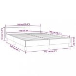 tópszínű szövet ágykeret matrac nélkül 140 x 200 cm