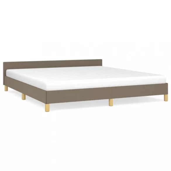 tópszínű szövet ágykeret matrac nélkül 160 x 200 cm