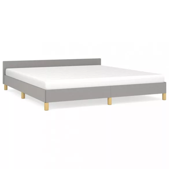 világosszürke szövet ágykeret matrac nélkül 180 x 200 cm