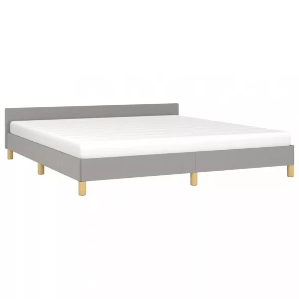 világosszürke szövet ágykeret matrac nélkül 180 x 200 cm