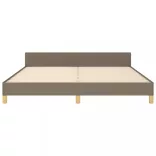 tópszínű szövet ágykeret matrac nélkül 180 x 200 cm