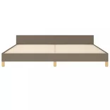 tópszínű szövet ágykeret matrac nélkül 200 x 200 cm