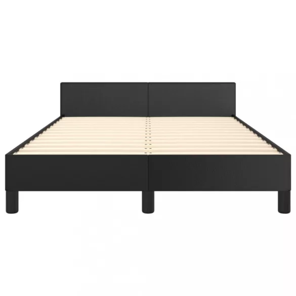 fekete ágykeret fejtámlával matrac nélkül 120x200 cm