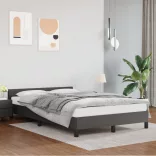 szürke ágykeret fejtámlával matrac nélkül 120x200 cm