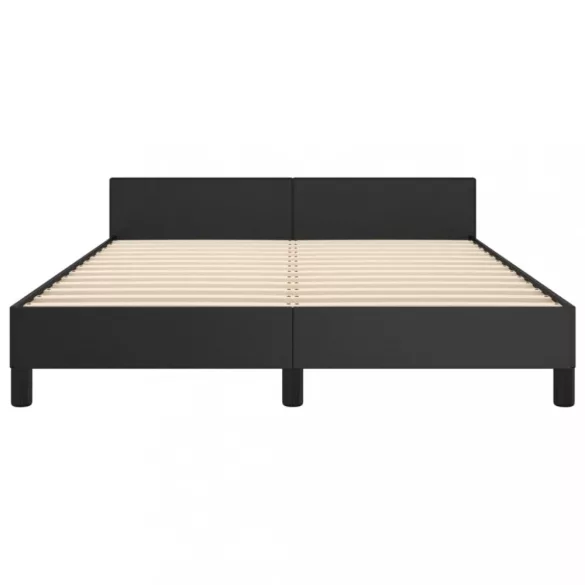 fekete ágykeret fejtámlával matrac nélkül 140x190 cm