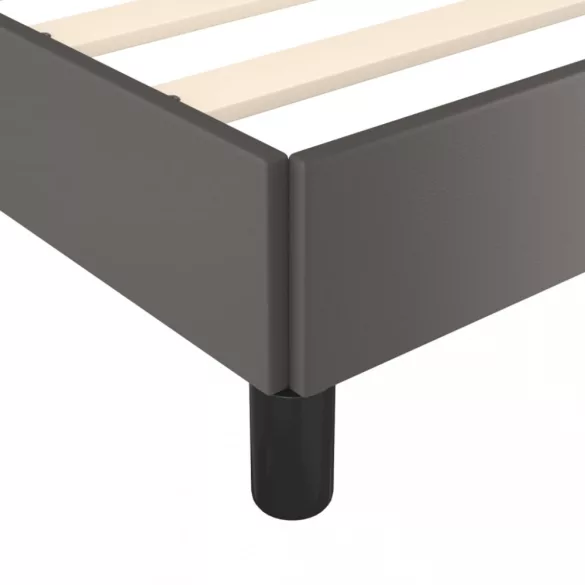szürke ágykeret fejtámlával matrac nélkül 140x190 cm