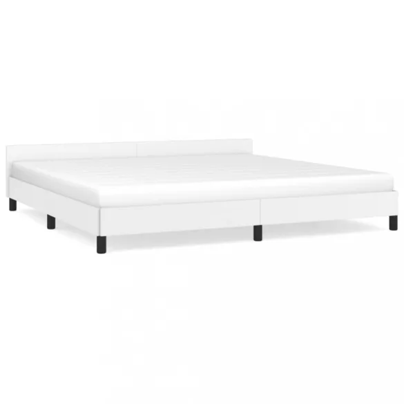 fehér ágykeret fejtámlával matrac nélkül 200x200 cm