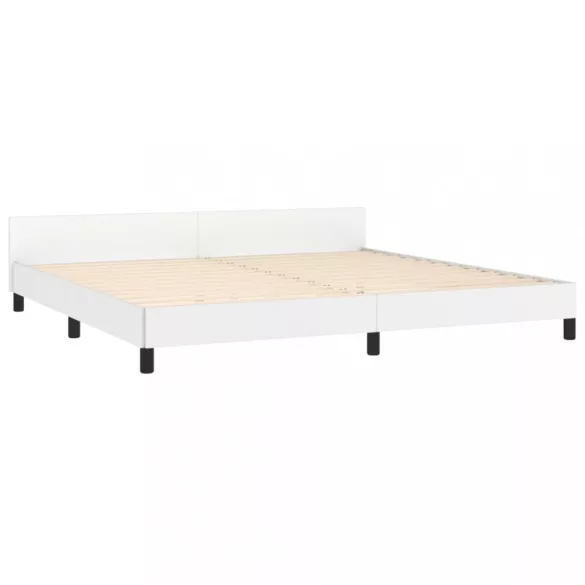 fehér ágykeret fejtámlával matrac nélkül 200x200 cm