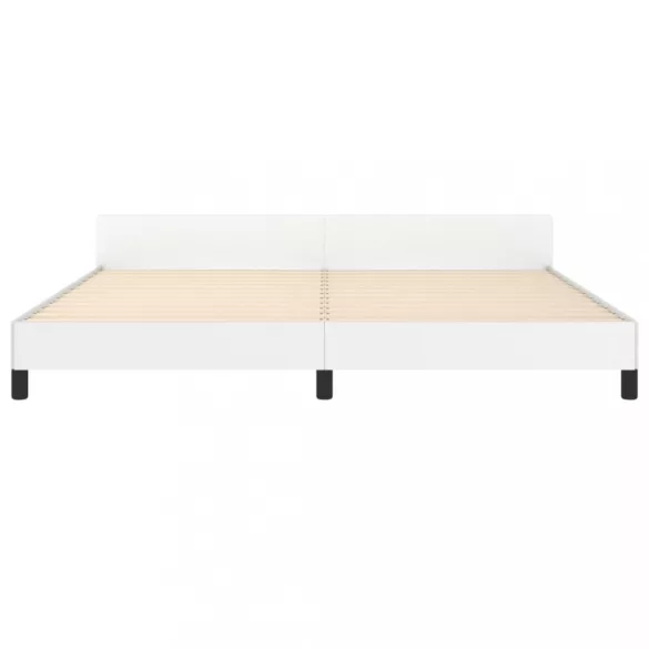 fehér ágykeret fejtámlával matrac nélkül 200x200 cm