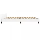 fehér ágykeret fejtámlával matrac nélkül 200x200 cm