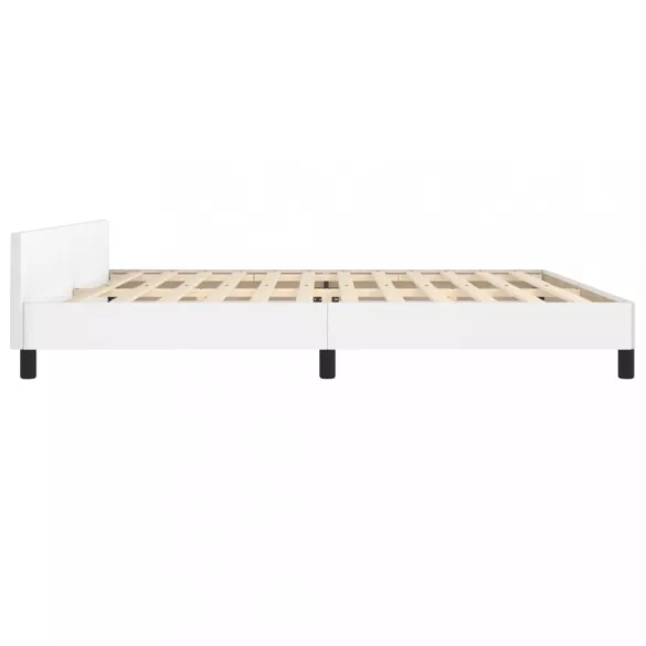 fehér ágykeret fejtámlával matrac nélkül 200x200 cm