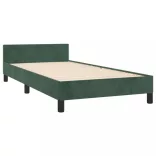 sötétzöld bársony ágykeret matrac nélkül 80 x 200 cm
