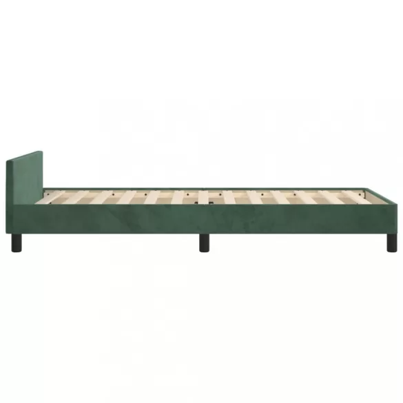 sötétzöld bársony ágykeret matrac nélkül 80 x 200 cm