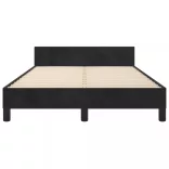 fekete bársony ágykeret matrac nélkül 120x200 cm