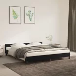 fekete bársony ágykeret matrac nélkül 160 x 200 cm