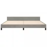 világosszürke bársony ágykeret matrac nélkül 200 x 200 cm