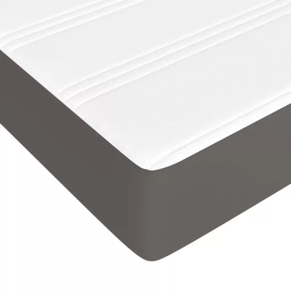 szürke műbőr zsebrugós ágymatrac közepes keménységű 80 x 200 x 20 cm