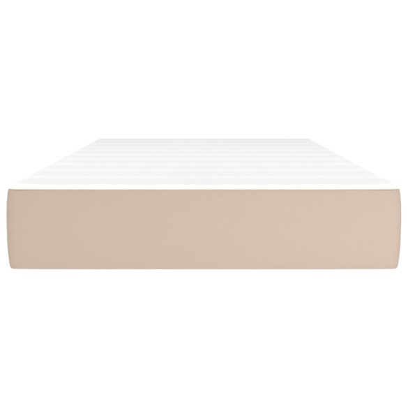 cappuccino színű műbőr zsebrugós ágymatrac közepes keménységű 80 x 200 x 20 cm