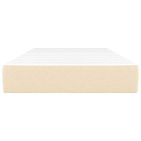 krémszínű szövet zsebrugós ágymatrac közepes keménységű 90x190x20 cm