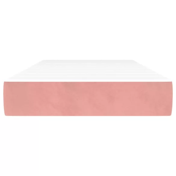 rózsaszín bársony zsebrugós ágymatrac közepes keménységű 90x190x20 cm