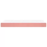 rózsaszín bársony zsebrugós ágymatrac közepes keménységű 90 x 200 x 20 cm