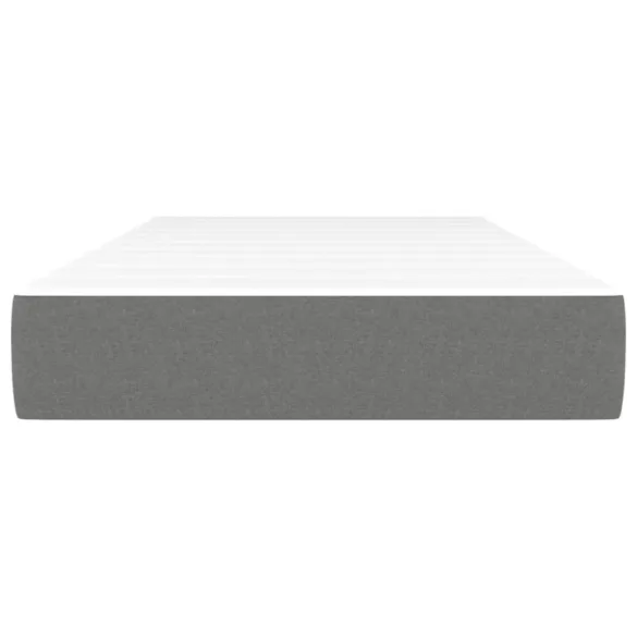 sötétszürke szövet zsebrugós ágymatrac közepes keménységű 100x200x20 cm