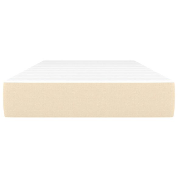 krémszínű szövet zsebrugós ágymatrac közepes keménységű 100x200x20 cm
