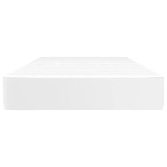 fehér műbőr zsebrugós ágymatrac közepes keménységű 100x200x20 cm
