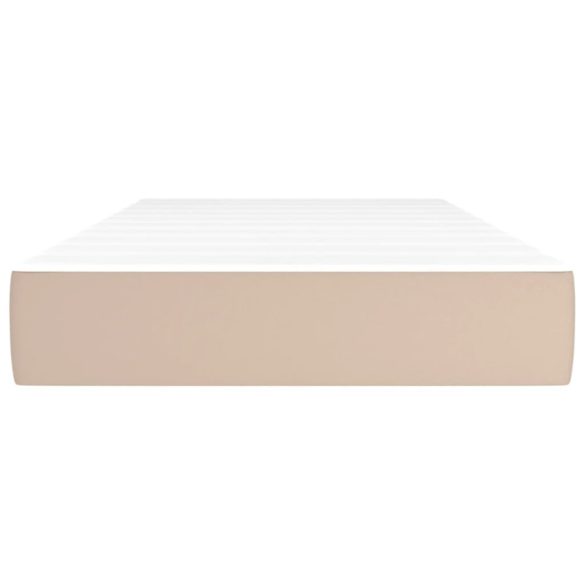 cappuccino színű műbőr zsebrugós ágymatrac közepes keménységű 100x200x20 cm