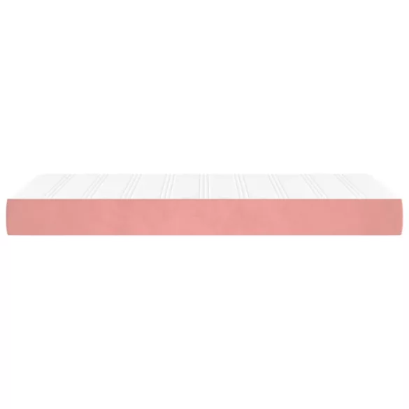 rózsaszín bársony zsebrugós ágymatrac közepes keménységű 100x200x20 cm