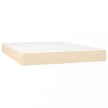 krémszínű szövet zsebrugós ágymatrac közepes keménységű 140 x 190 x 20 cm