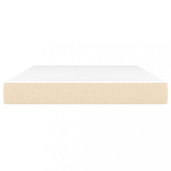 krémszínű szövet zsebrugós ágymatrac közepes keménységű 140 x 190 x 20 cm