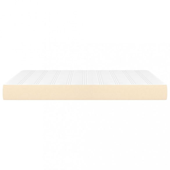 krémszínű szövet zsebrugós ágymatrac közepes keménységű 140 x 190 x 20 cm
