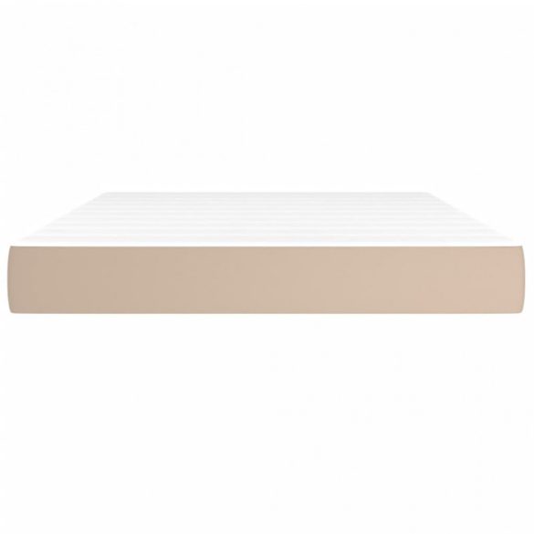 cappuccino színű műbőr zsebrugós ágymatrac közepes keménységű 140x190x20 cm