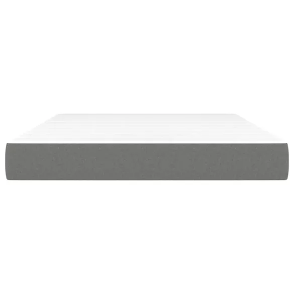 sötétszürke szövet zsebrugós ágymatrac közepes keménységű 140x200x20 cm