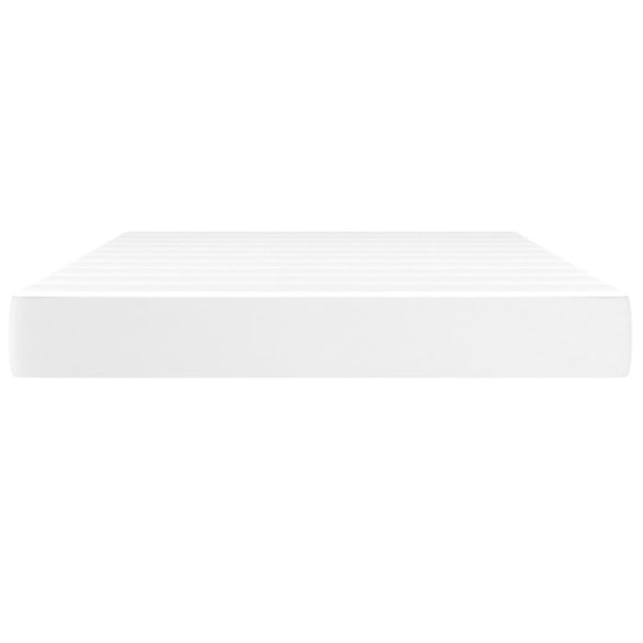 fehér műbőr zsebrugós ágymatrac közepes keménységű 140x200x20 cm