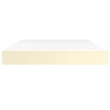 krémszínű műbőr zsebrugós ágymatrac közepes keménységű 140x200x20 cm