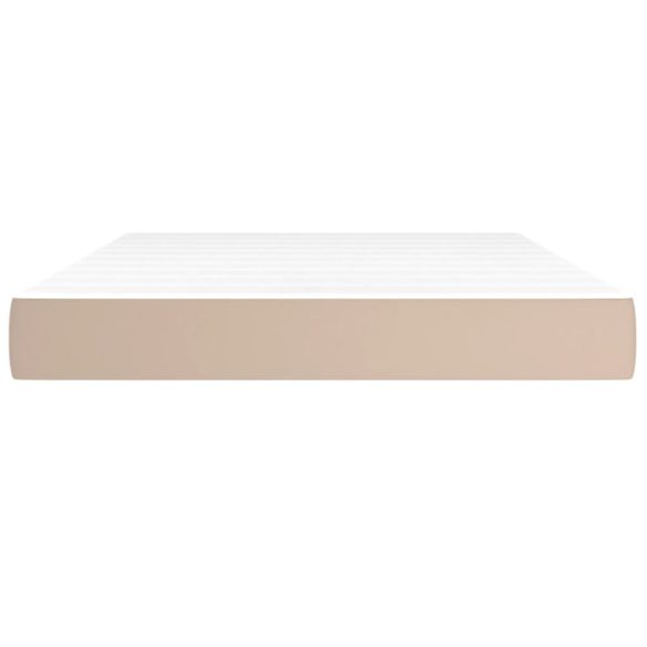 cappuccino színű műbőr zsebrugós ágymatrac közepes keménységű 140x200x20 cm