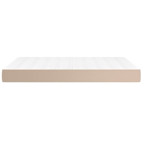 cappuccino színű műbőr zsebrugós ágymatrac közepes keménységű 140x200x20 cm