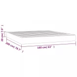 sötétbarna szövet zsebrugós ágymatrac közepes keménységű 160x200x20 cm