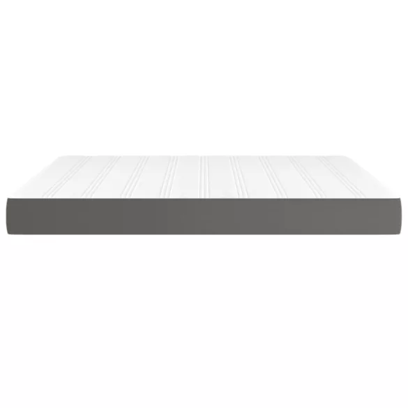 szürke műbőr zsebrugós ágymatrac közepes keménységű 160x200x20 cm