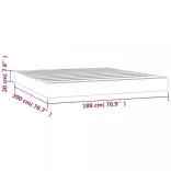 fekete szövet zsebrugós ágymatrac közepes keménységű 180x200x20 cm