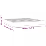 sötétbarna szövet zsebrugós ágymatrac közepes keménységű 180x200x20 cm